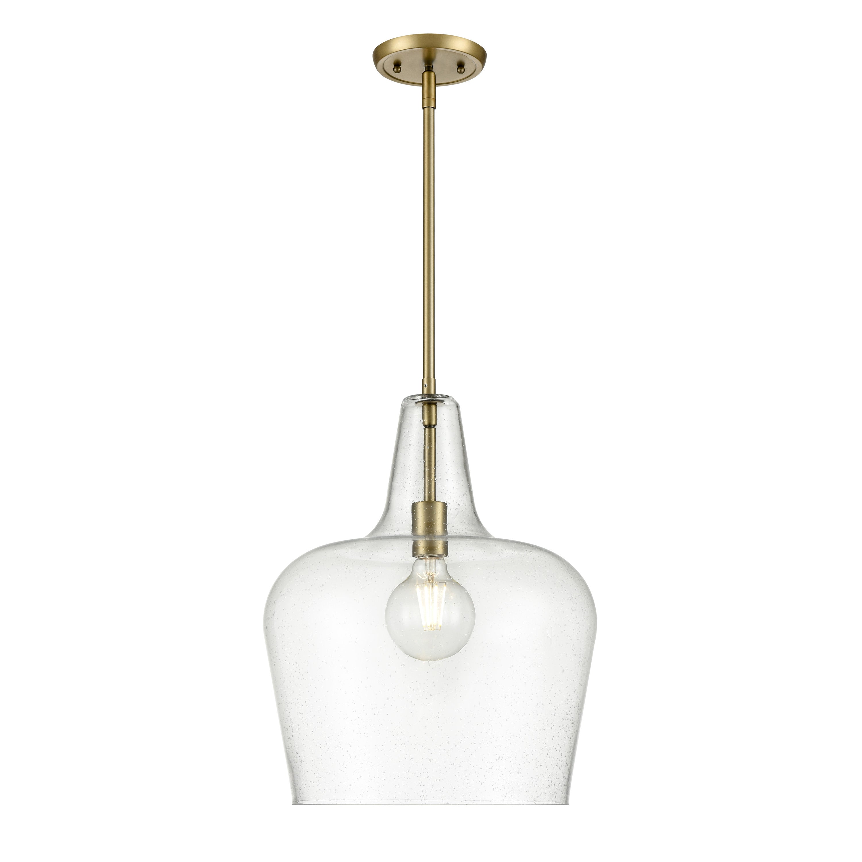 17.75'' Puckette Vintage Brass 1 Light Pendant