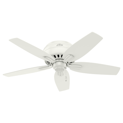 42 inch Newsome Fresh White Low Profile Ceiling Fan with LED Light Kit and Pull Chain