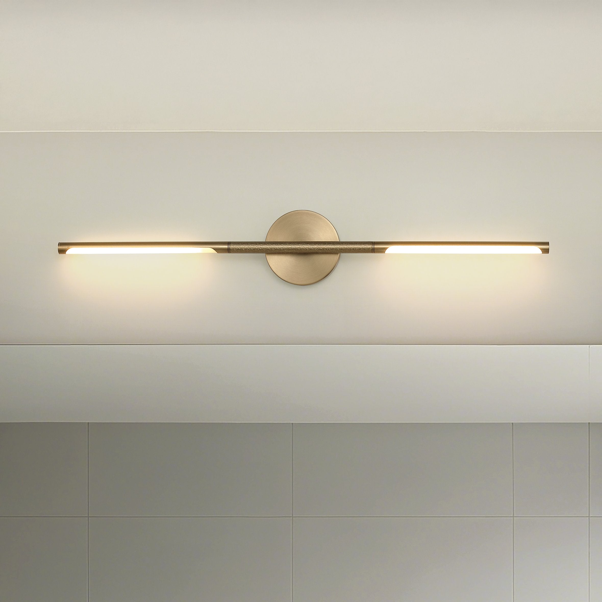 Overture 32-inch 2-light Champagne Gold 5CCT LED Vanity Light