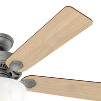 52 inch Swanson Matte Silver Ceiling Fan with LED Light Kit and Pull Chain