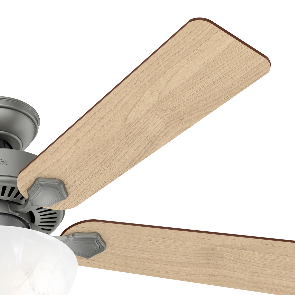 52 inch Swanson Matte Silver Ceiling Fan with LED Light Kit and Pull Chain