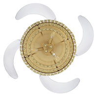 48 Inch Gold Retractable Blade Ceiling Fan