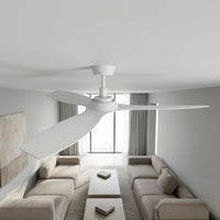 52 Inch Indoor Outdoor DC White Fan with Remote