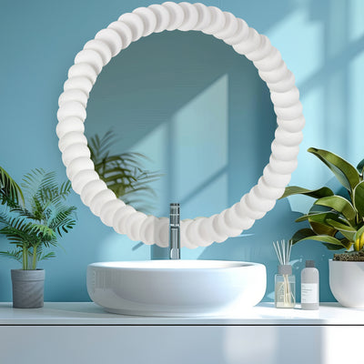 Cocco Matte White Wall Mirror