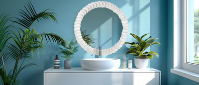 Cocco Matte White Wall Mirror