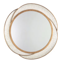 Rose PEARLIZED ANTIQUE BRASS Wall Mirror