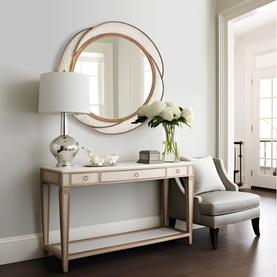 Rose PEARLIZED ANTIQUE BRASS Wall Mirror