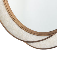 Rose PEARLIZED ANTIQUE BRASS Wall Mirror