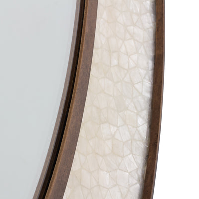 Rose PEARLIZED ANTIQUE BRASS Wall Mirror