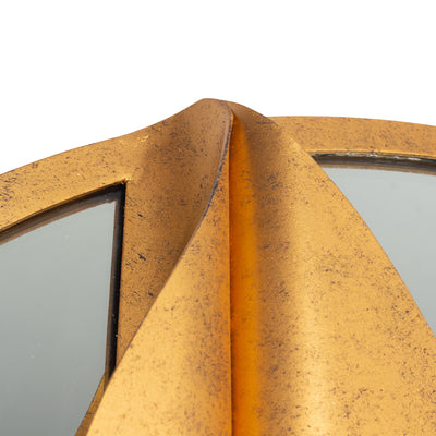 Divisio Oxidized Gold Leaf Wall Mirror