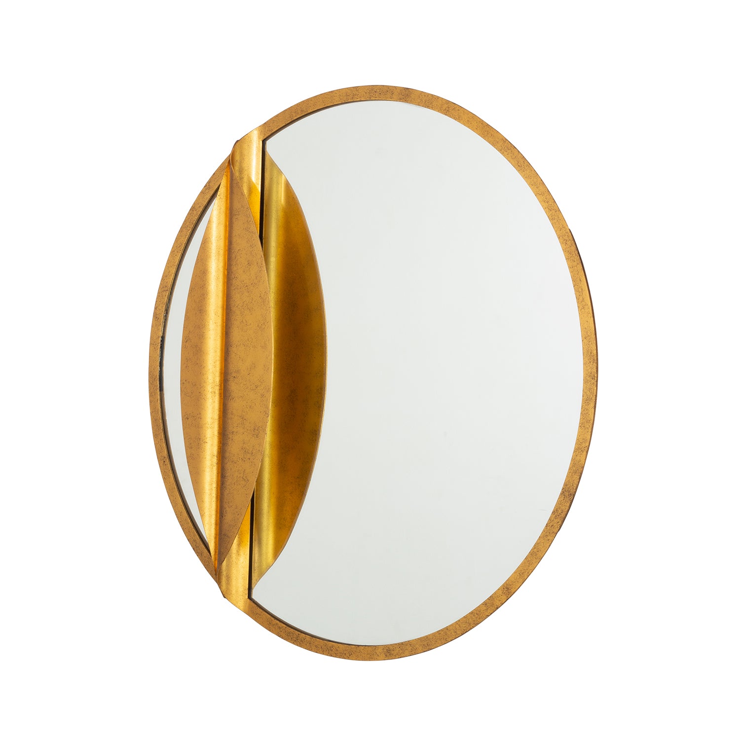 Divisio Oxidized Gold Leaf Wall Mirror