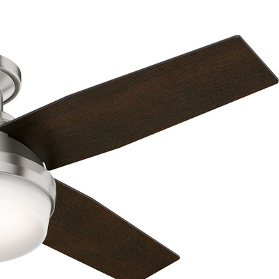 44 inch Dempsey Brushed Nickel Low Profile Ceiling Fan with LED Light Kit and Handheld Remote