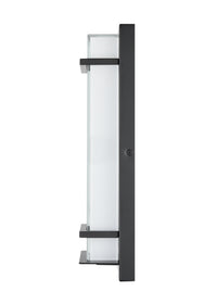 16-inch Powder Coated Black Outdoor Wall Sconce