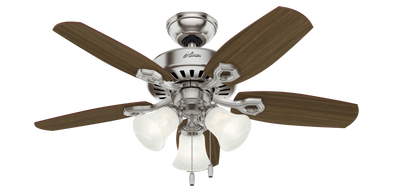 42 inch Builder Brushed Nickel Ceiling Fan with LED Light Kit