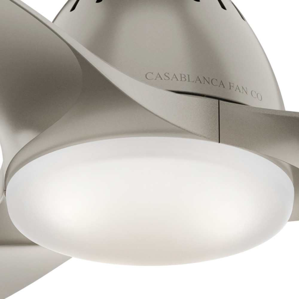 Casablanca 44 inch Wisp Painted Pewter Ceiling Fan with LED Light Kit and Handheld Remote