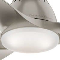 Casablanca 44 inch Wisp Painted Pewter Ceiling Fan with LED Light Kit and Handheld Remote