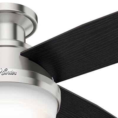 52 inch Dempsey Brushed Nickel Low Profile Ceiling Fan with LED Light Kit and Handheld Remote