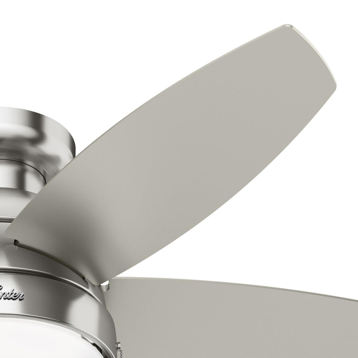 44 inch Lilliana Brushed Nickel Low Profile Ceiling Fan with LED Light Kit and Pull Chain