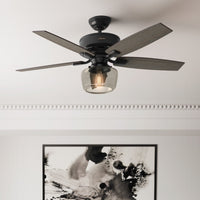 52 inch Bennett Matte Black Ceiling Fan with LED Light Kit