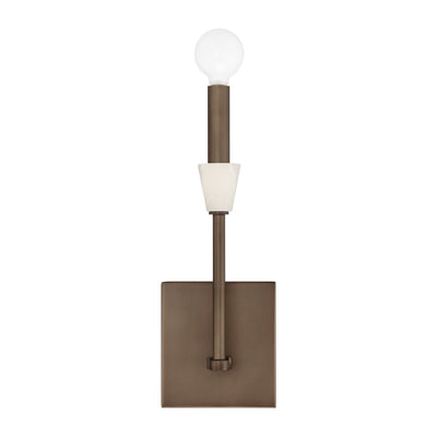 Montclair 12-inch 1-light Forged Bronze and Natural Alabaster Wall Sconce