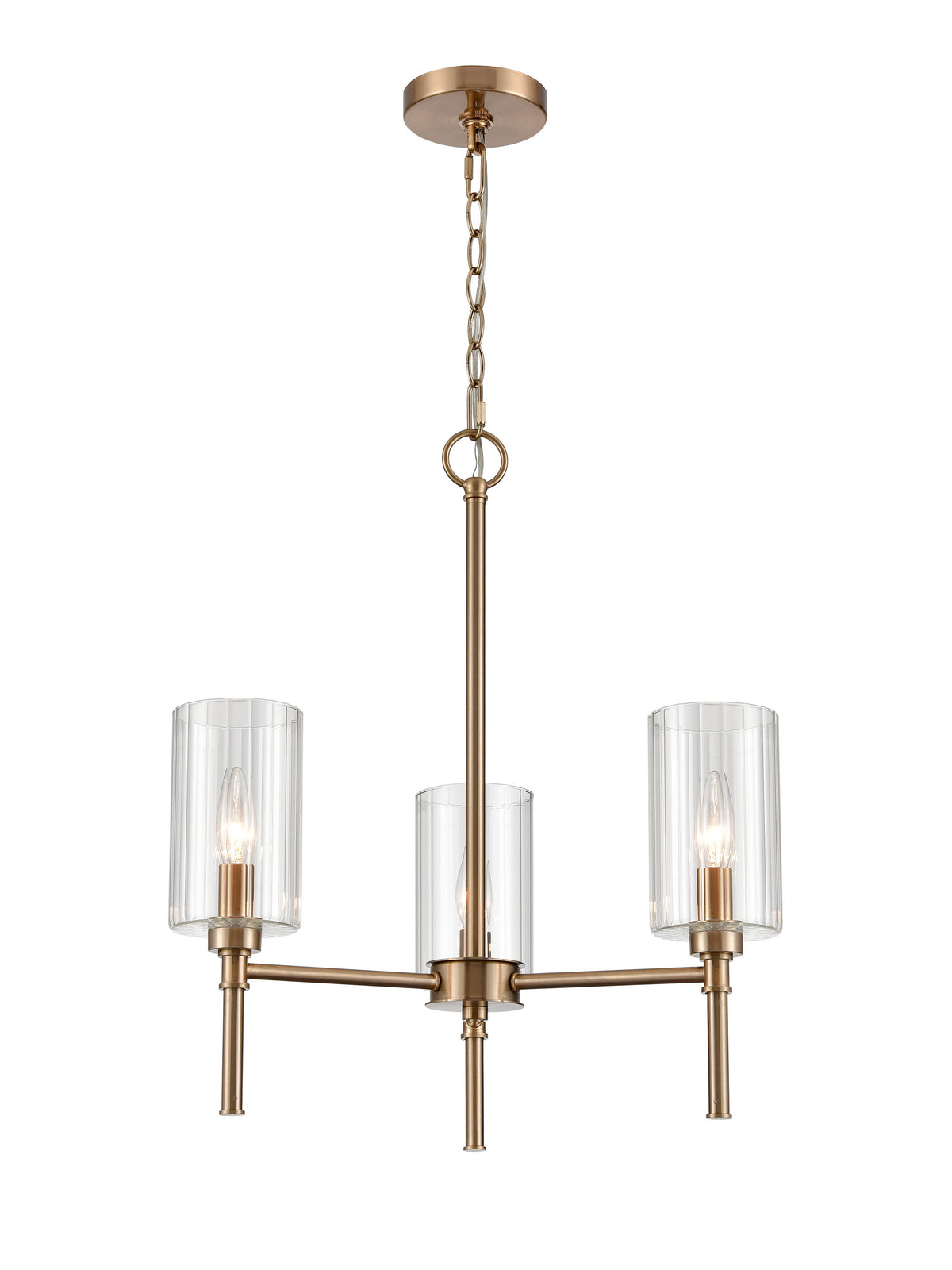 22.25'' Chastine Modern Gold 3 Light Chandelier