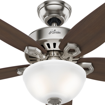 42 inch Builder Brushed Nickel Ceiling Fan with LED Light Kit and Pull Chain
