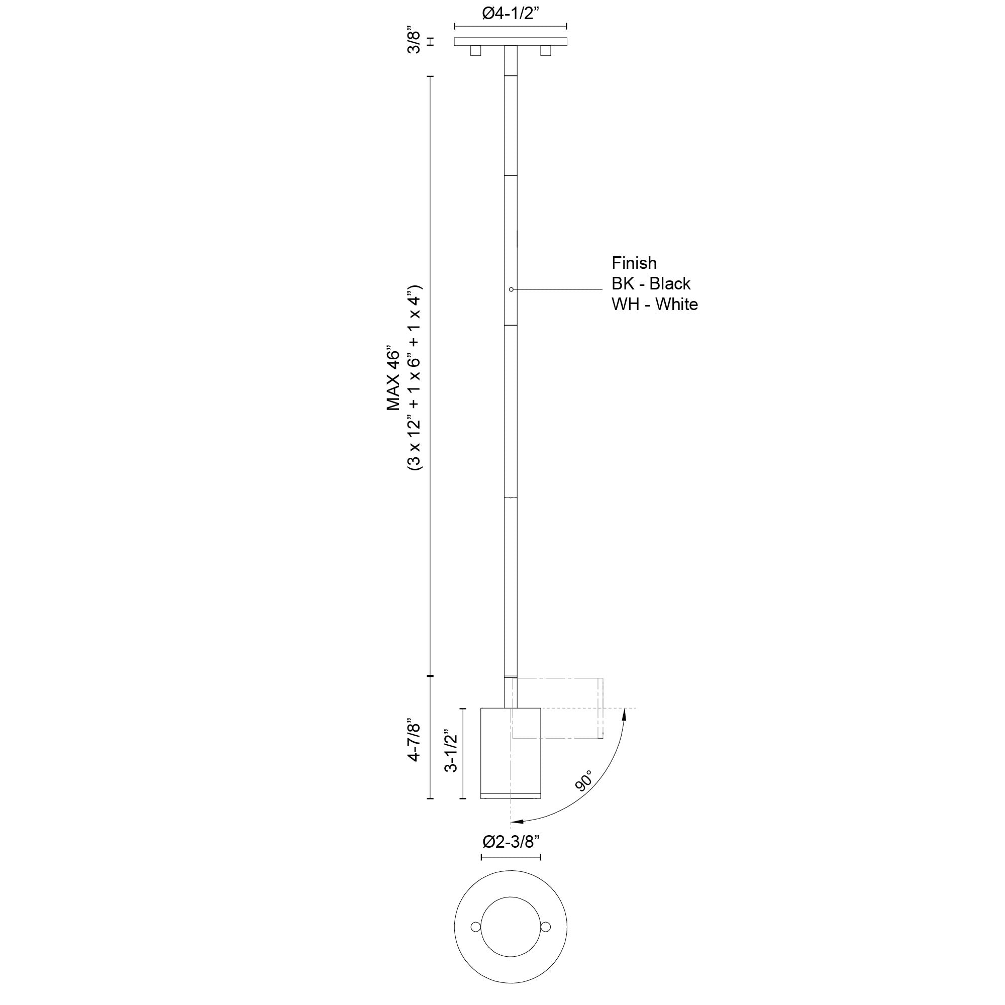Barclay 3-in Steel Semi-Flush Mount