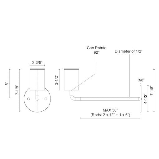 Barclay 3-in Steel Wall Light