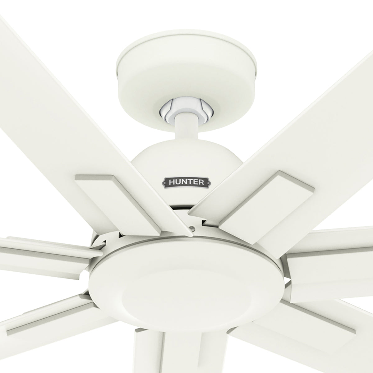 60 inch Downtown ENERGY STAR® Matte White Damp Rated Ceiling Fan and Wall Control