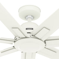 60 inch Downtown ENERGY STAR® Matte White Damp Rated Ceiling Fan and Wall Control