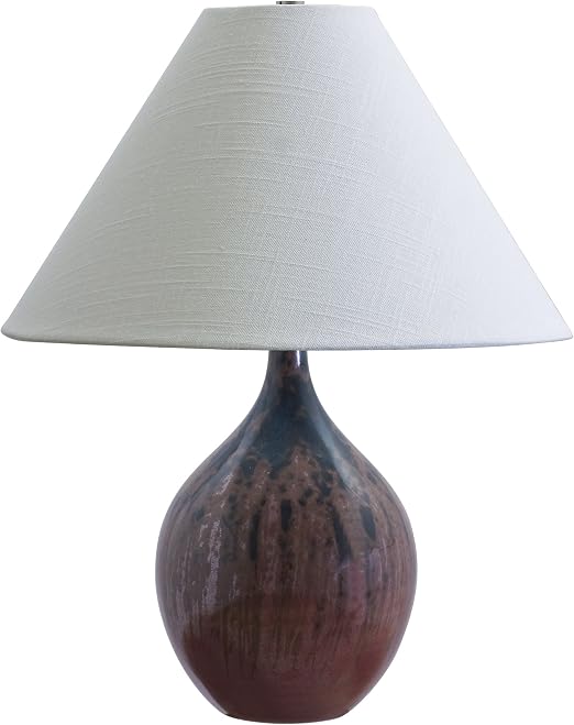 19-inch Scatchard Decorated Red Accent Table Lamp