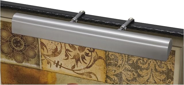 24-inch Classic Traditional Satin Nickel in-Line Hi-Lo Switch Plug-In Picture Light