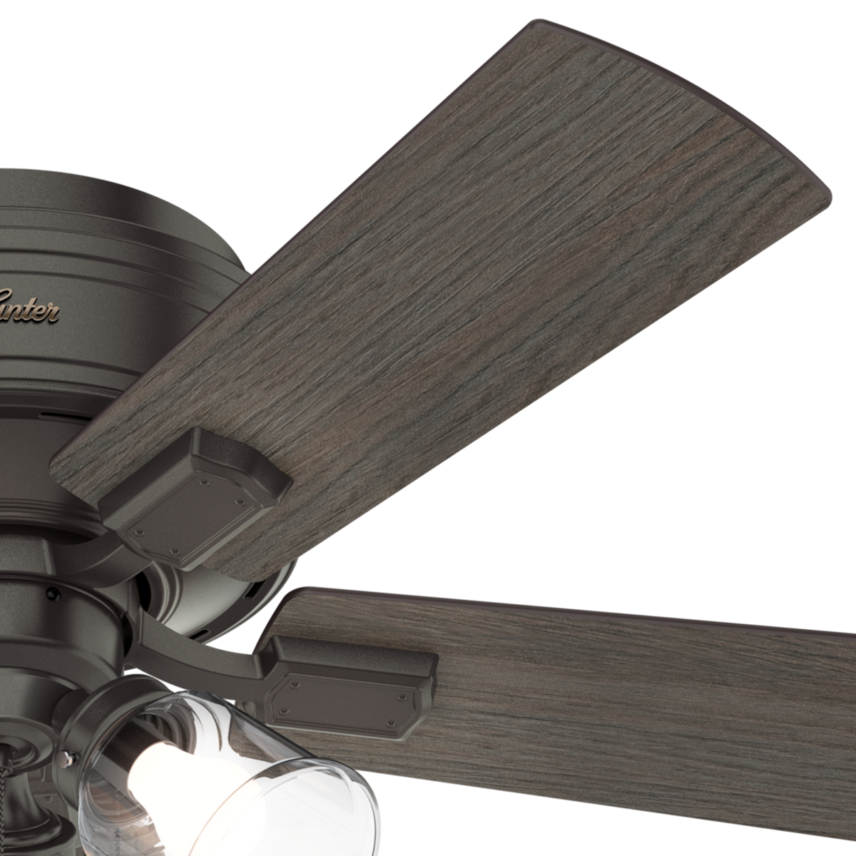 42 inch Crestfield Noble Bronze Low Profile Ceiling Fan with LED Light Kit and Pull Chain