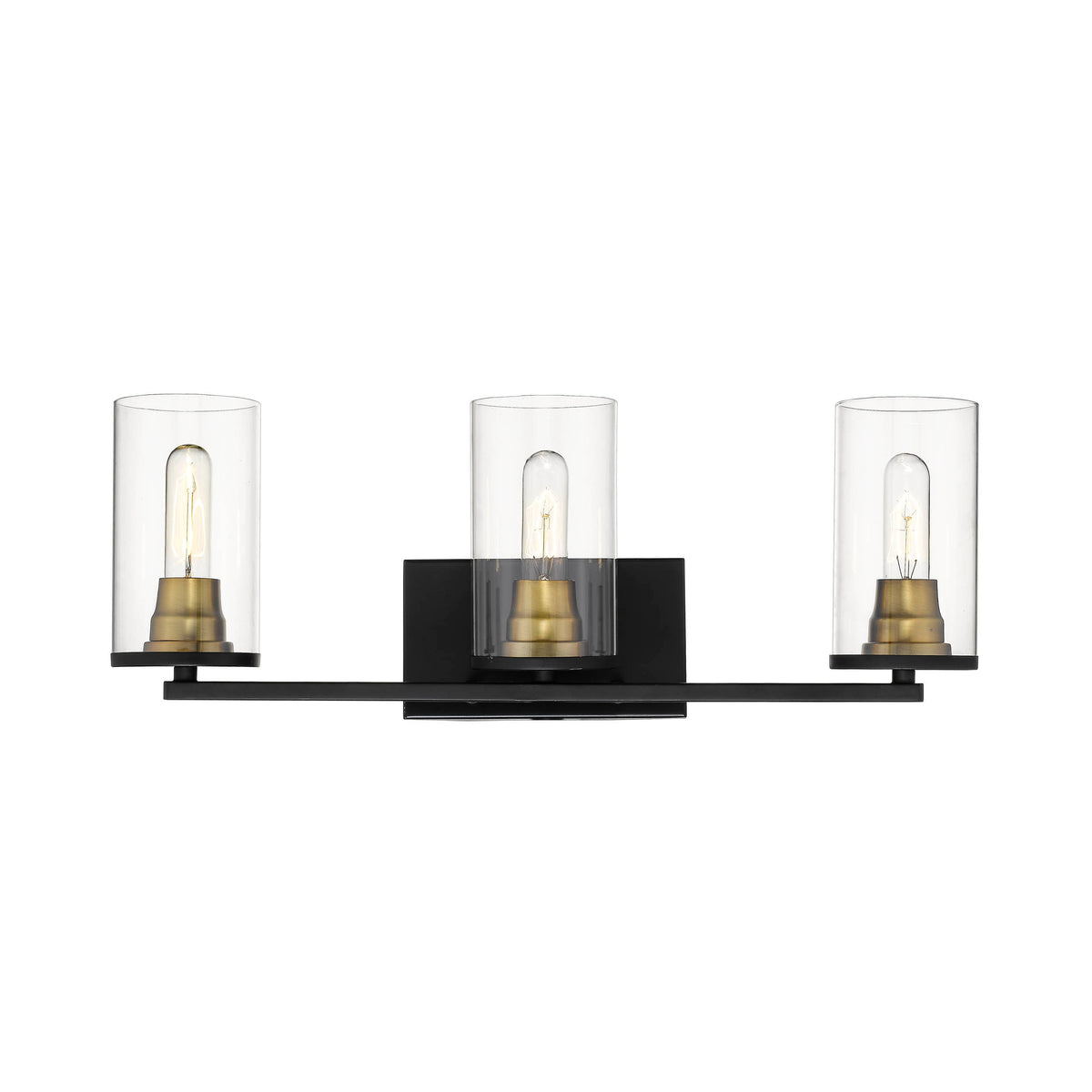 23.75'' Pasadena Matte Black/Heirloom Bronze 3 Light Bath Vanity