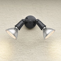 9.25''  Powder Coated Black 2 Light Flood Light