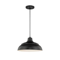 7.25'' R Series Satin Black 1 Light Pendant