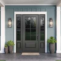 9'' Dutton Powder Coated Black 2 Light Wall Sconce
