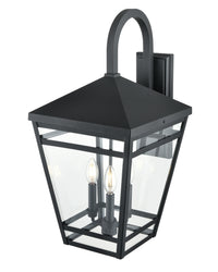 12'' Seager Textured Black 3 Light Wall Sconce