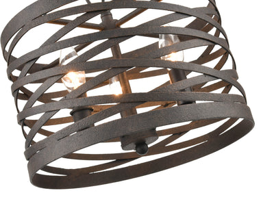 13.5'' None Weathered Iron 3 Light Pendant