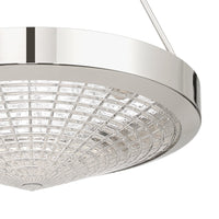Agate 20-inch 4-light Polished Nickel Pendant Light with Clear Holophane Glass Shade