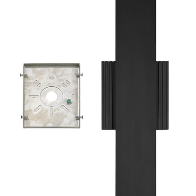 Jacks 48-inch Textured Black 5CCT LED Exterior Wall Sconce
