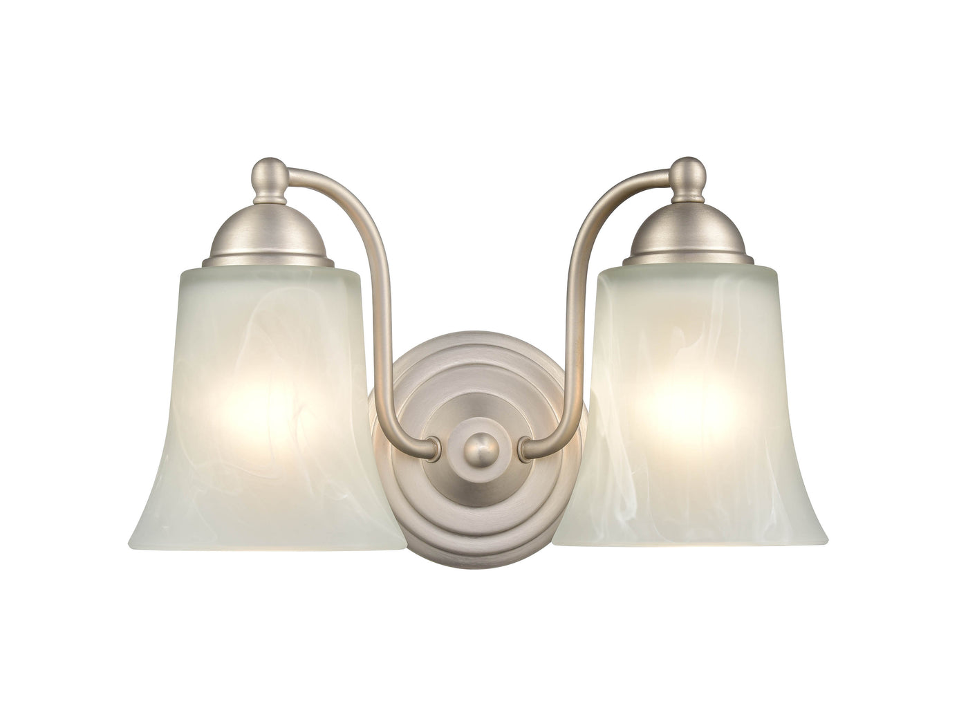 12'' Abelia Satin Nickel 2 Light Bath Vanity