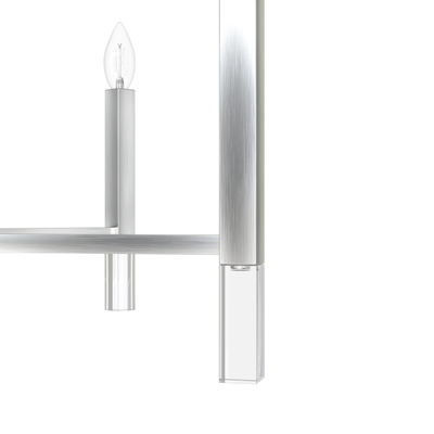 Sunjai 40-inch 12-light Brushed Nickel Chandelier