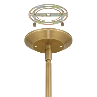 Doyle 18-inch 1-light Natural Brass Pendant Light with Matte Blue Metal Shade