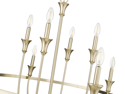34'' Emery Modern Gold 8 Light Chandelier
