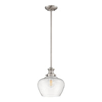 12.5''  Brushed Nickel 1 Light Pendant