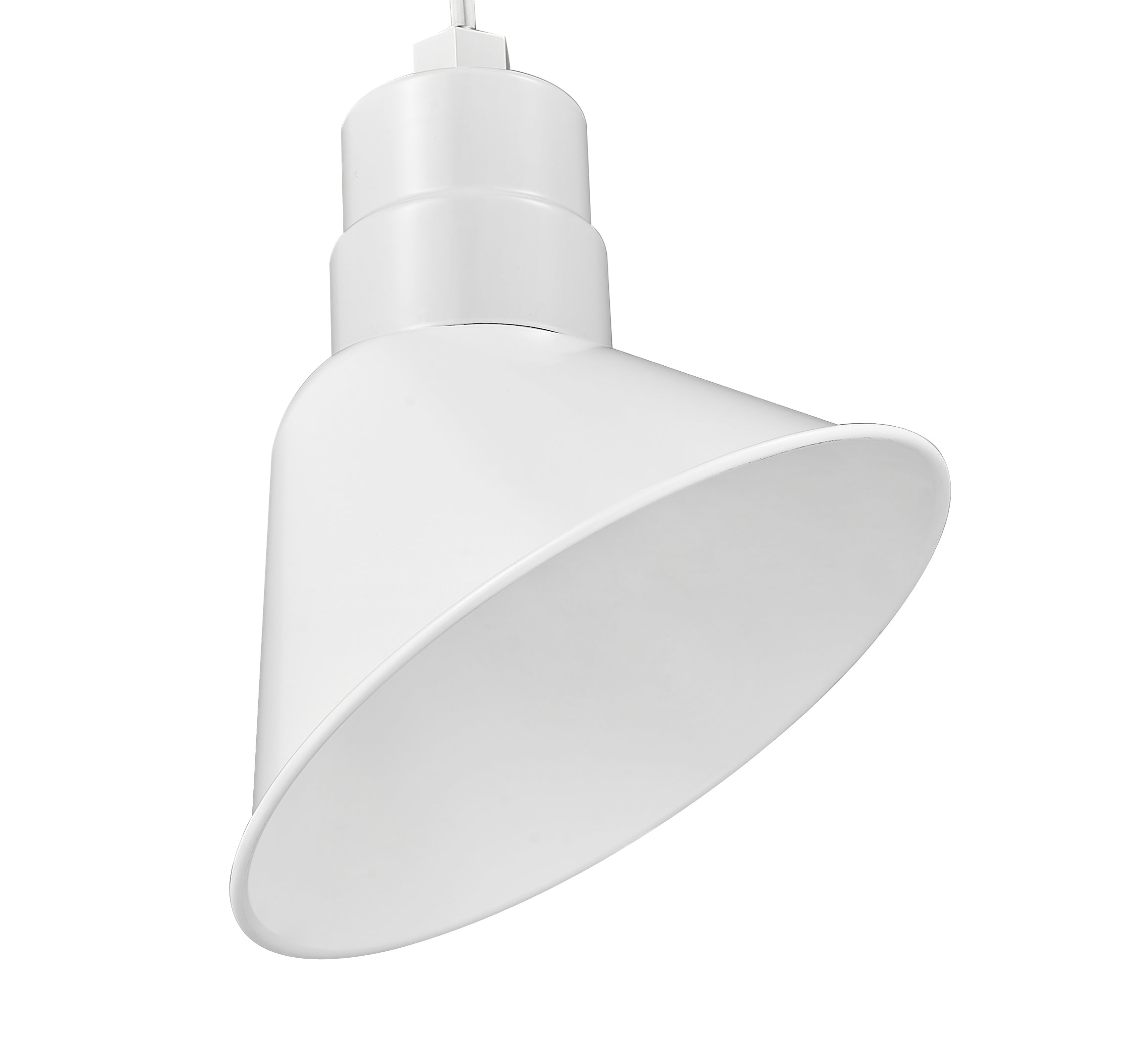 10'' White Metal R Series Angle Shade
