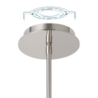 Solstice 16-inch Polished Nickel 5CCT LED Convertible Pendant with Opal Ribbed Glass Shade