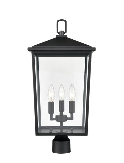 23'' Fetterton Powder Coated Black 3 Light Post Lantern