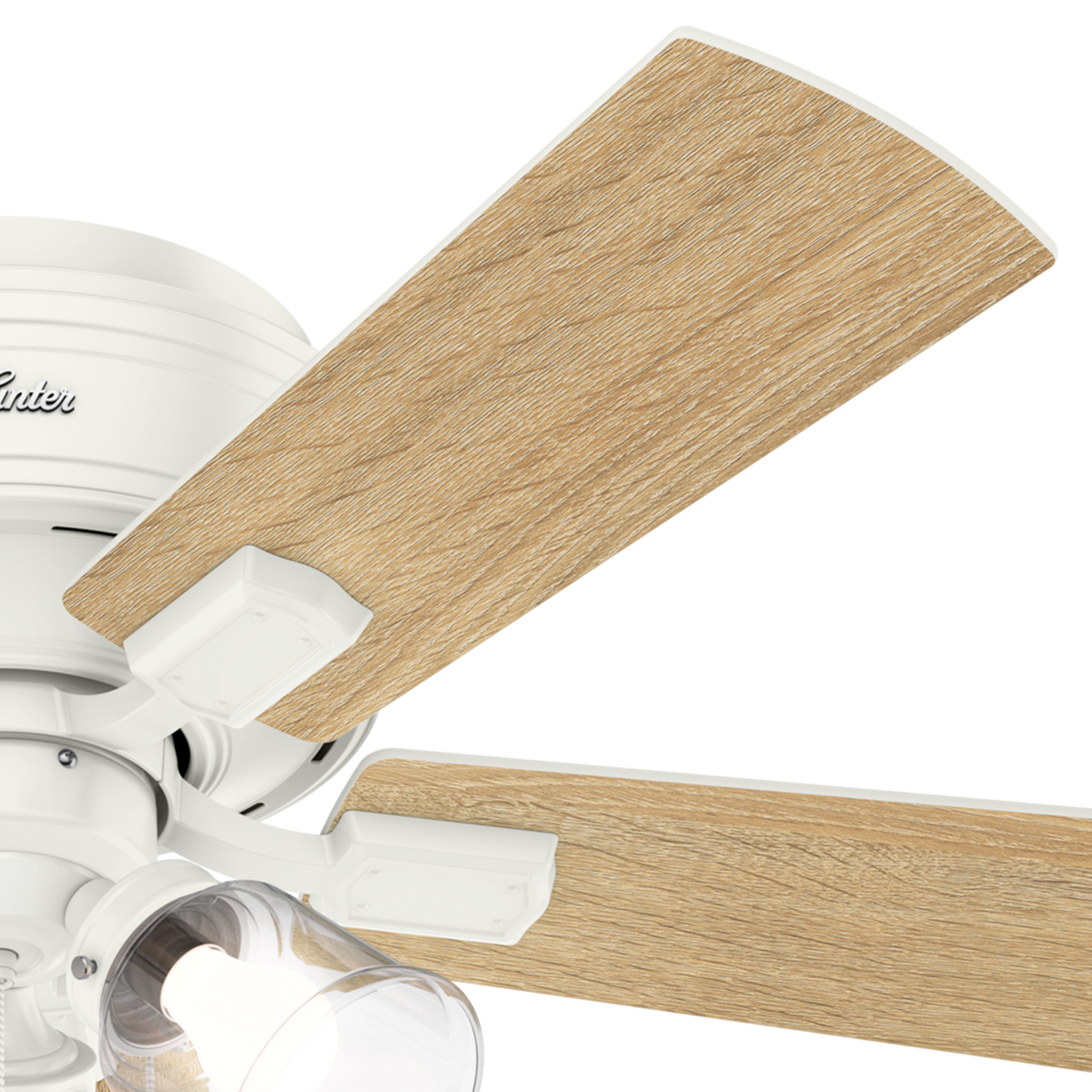 42 inch Crestfield Fresh White Low Profile Ceiling Fan with LED Light Kit and Pull Chain